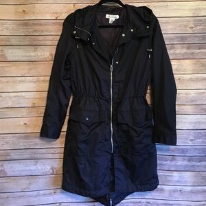 🍂 Navy Blue Rain Coat Bomber Jacket H&M