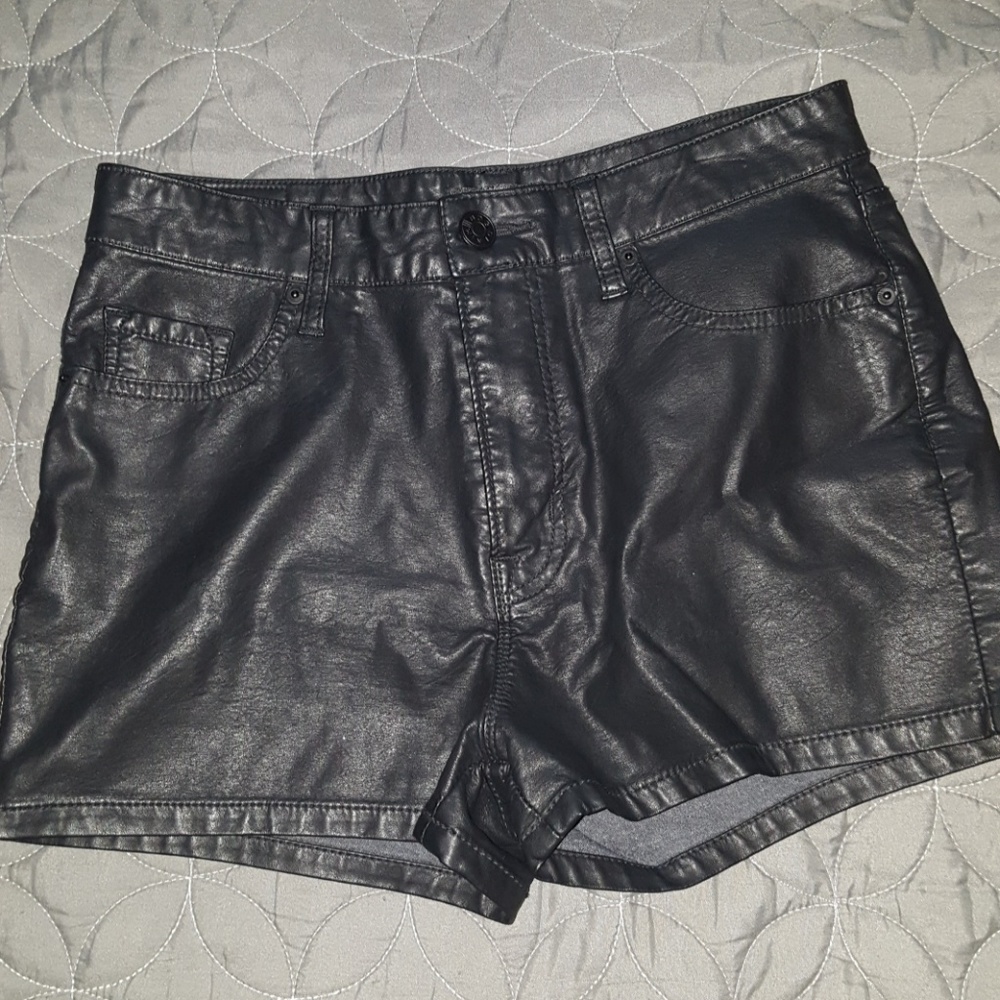BDG vegan leather shorts