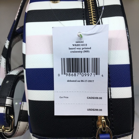 Kate Spade Stripped Backpack - Picture 4 of 4