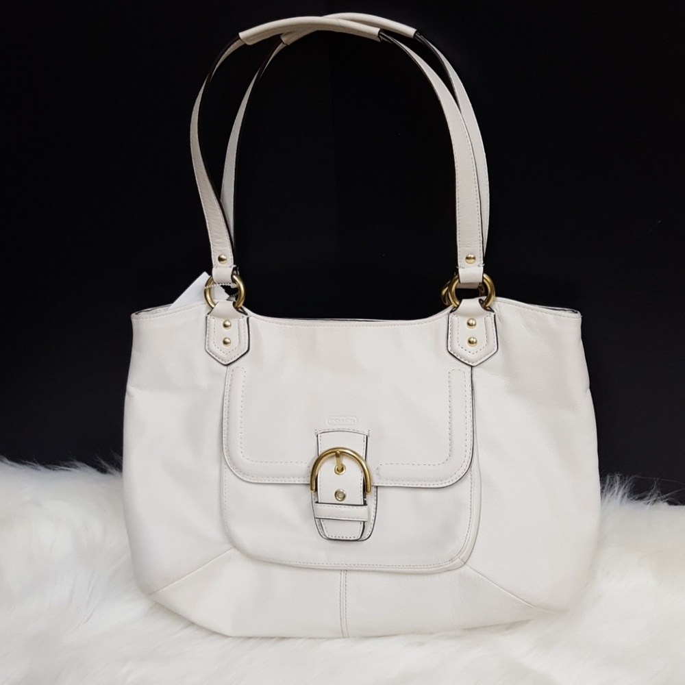 COACH White Leather Purse Flash Sale!