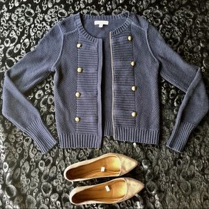 Woven Military Sweater