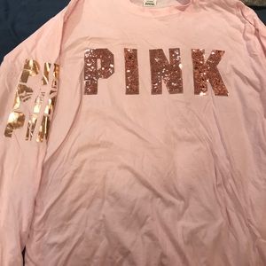 VS Pink sequin long sleeve