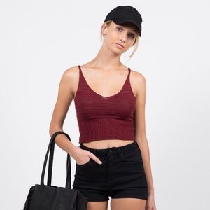 Knitted Crop Tank Top