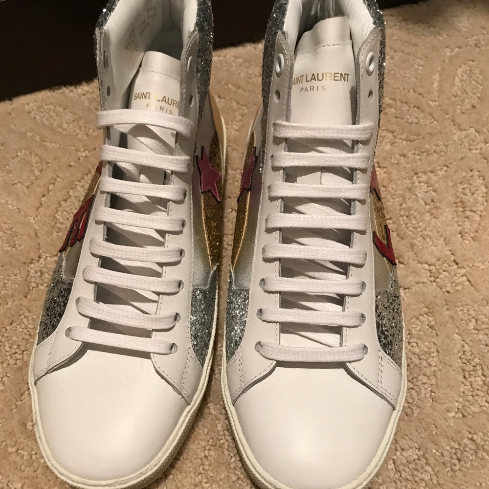BNIB SAINT LAURENT hi top sneakers ON HOLD !!!! - Picture 3 of 7