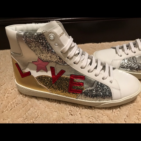 BNIB SAINT LAURENT hi top sneakers ON HOLD !!!! - Picture 7 of 7