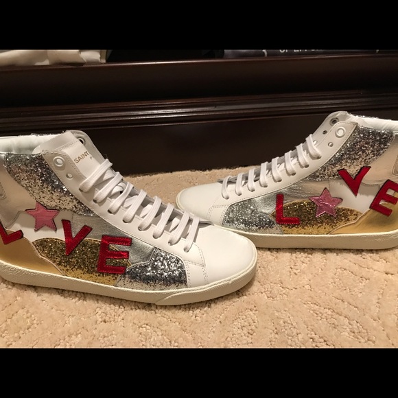 BNIB SAINT LAURENT hi top sneakers ON HOLD !!!! - Picture 2 of 7