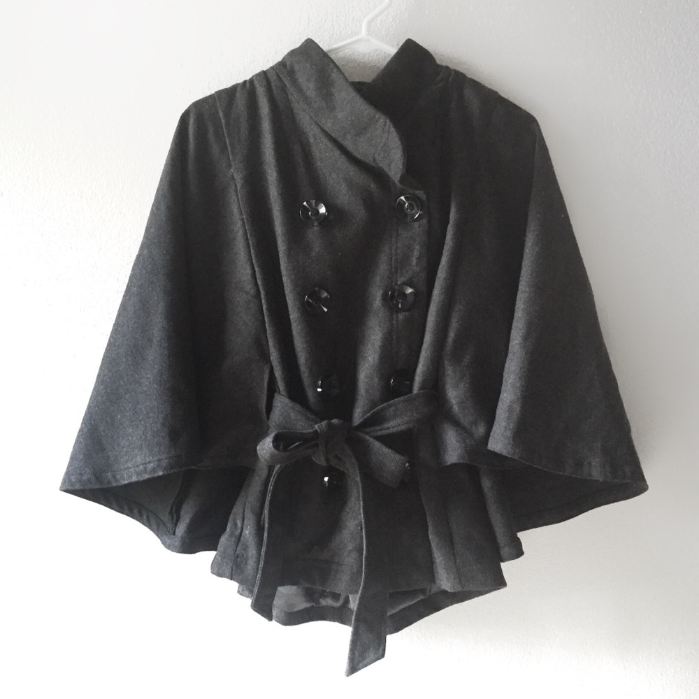 TALIE Wool Cape Coat -- Designer Wool Blend Coat