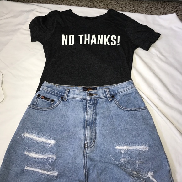 Forever 21 Top " NO THANKS" - Picture 4 of 6