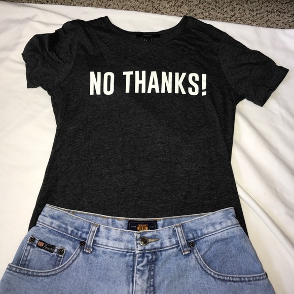 Forever 21 Top " NO THANKS" - Picture 5 of 6