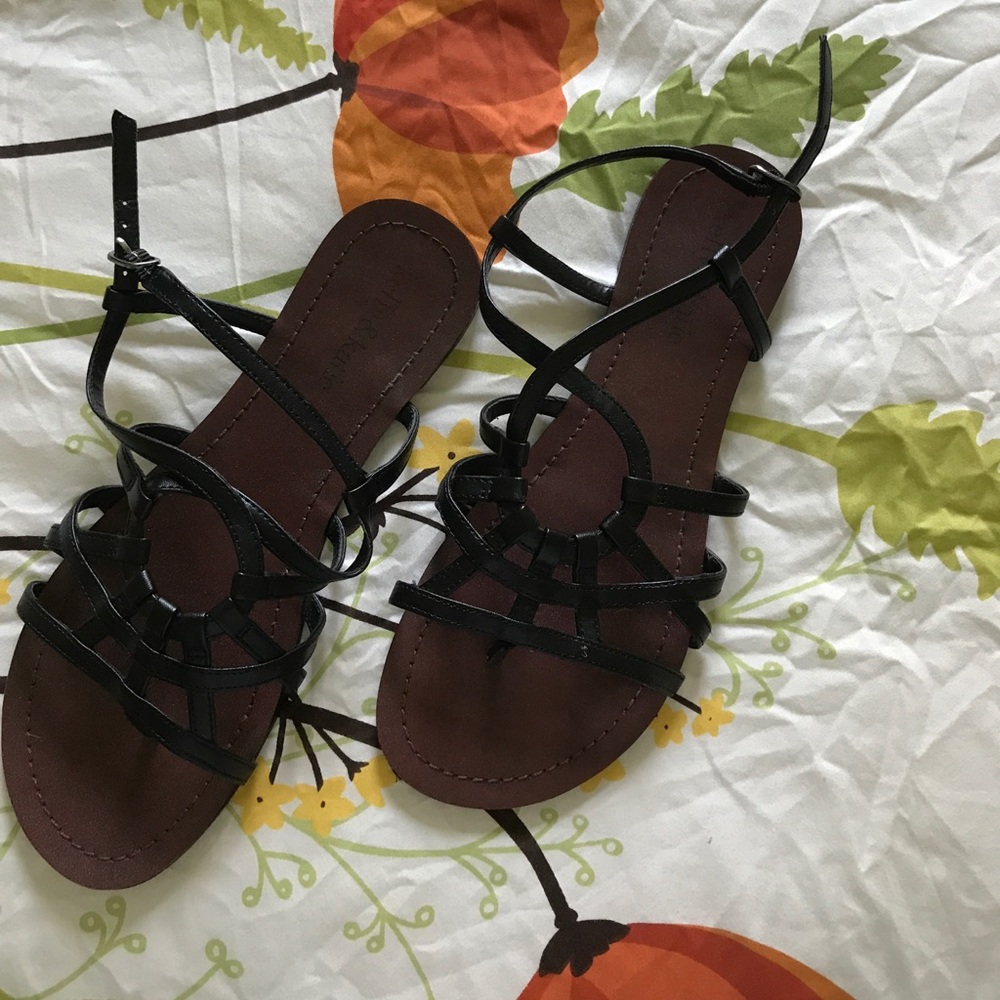 Kelly and Katie Black Sandals