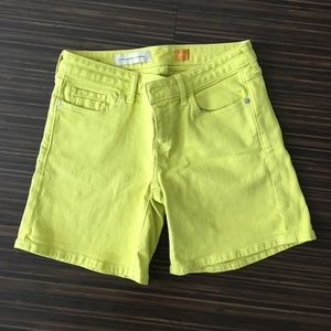 Pilcro yellow denim shorts