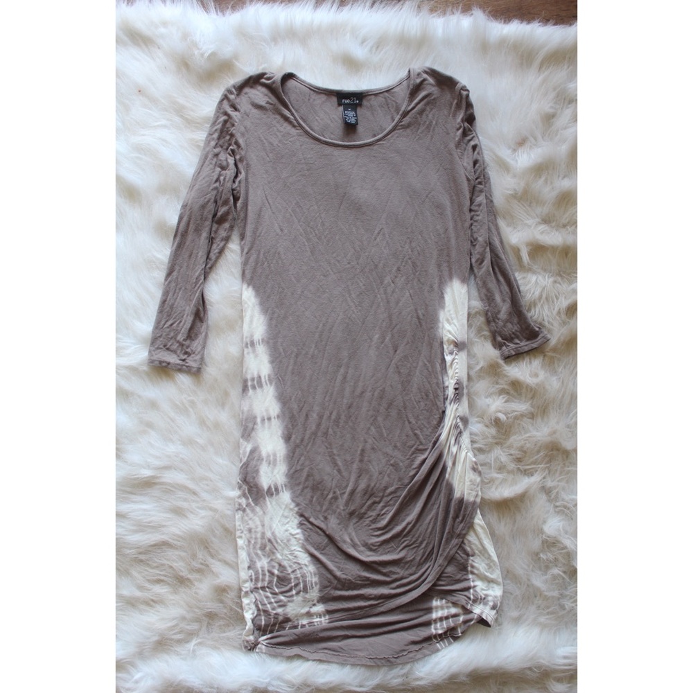 Light brown tie dye dress