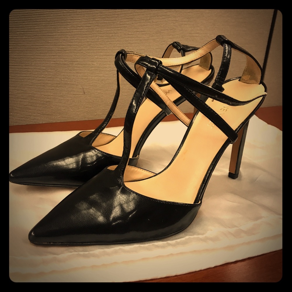 Nine West Strappy Leather High Heels