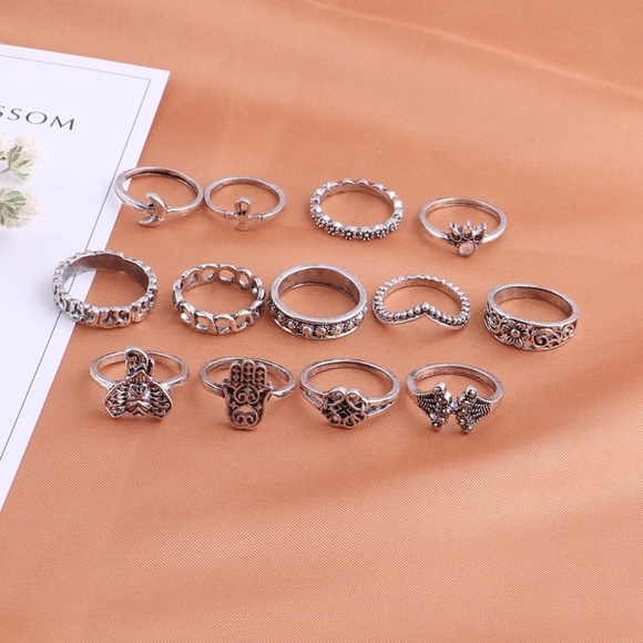 13 Boho Elephant Fatima Finger Knuckle Ring WOMEN - Picture 6 of 8