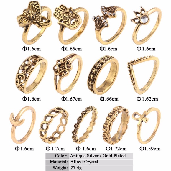 13 Boho Elephant Fatima Finger Knuckle Ring WOMEN - Picture 4 of 8