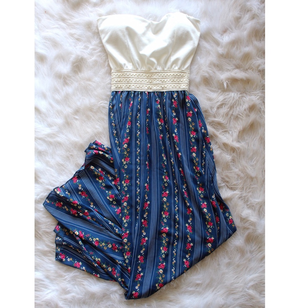 Floral Strapless Dress