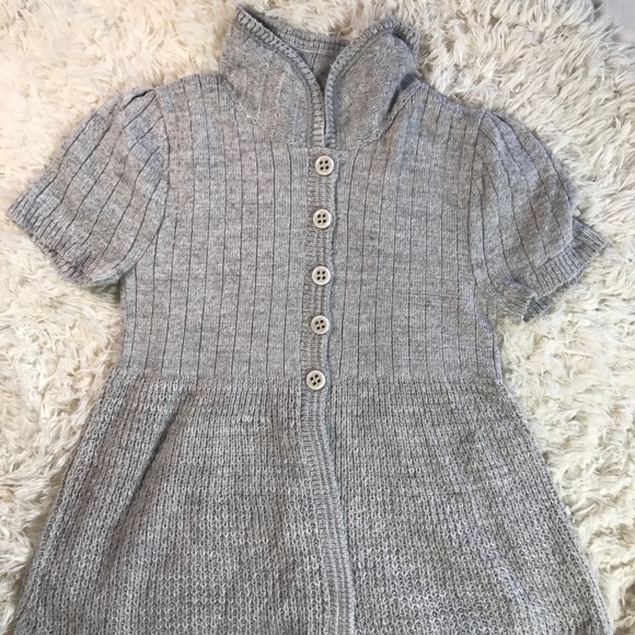 Anthropologie LUX Fall Sweater Dress Button Up S/S - Picture 1 of 8