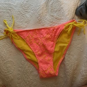 Victoria's Secret pink lace bikini bottom