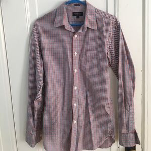 Jcrew. Men's medium red / blue dress shirt 15-15.5