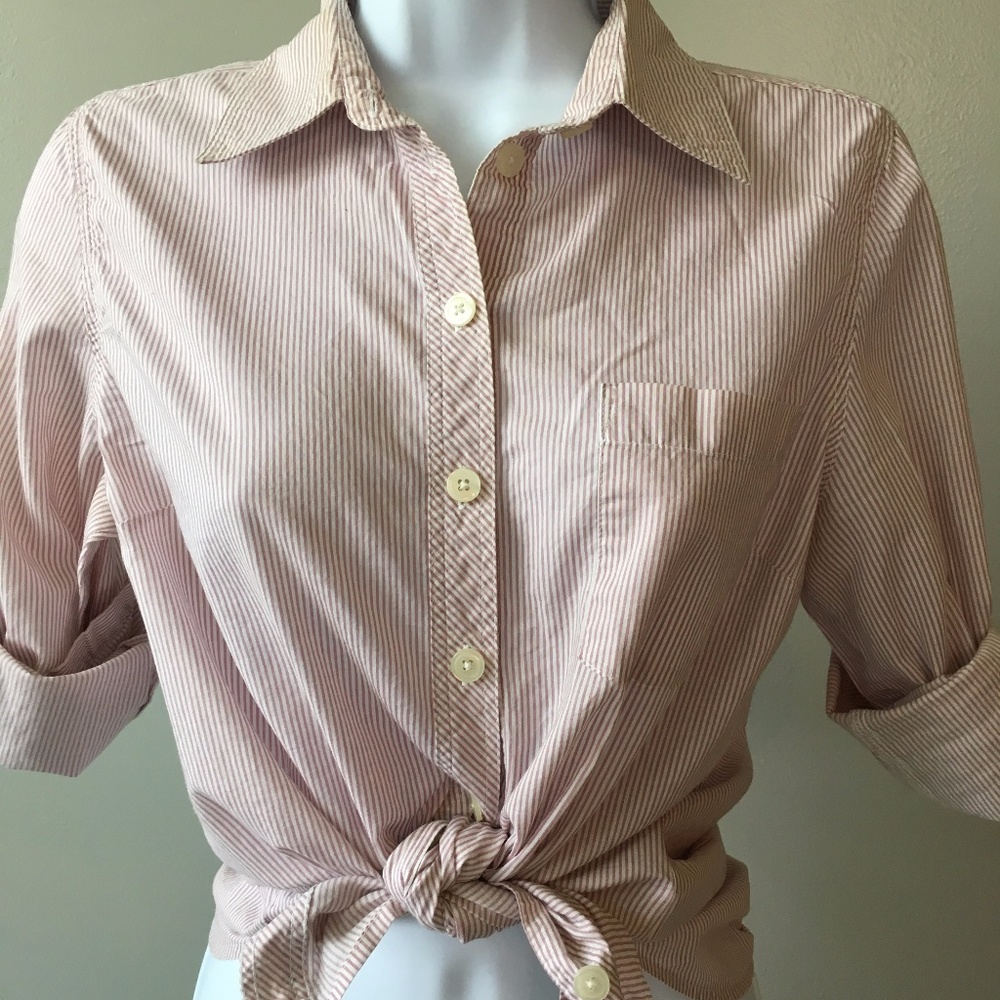 Forever 21 LS Mini Candy Stripe Button Down (S)