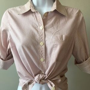 Forever 21 LS Mini Candy Stripe Button Down (S)