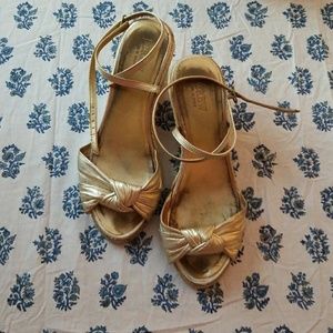 J.Crew Gold Knot Espadrilles 9