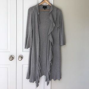 Ruffled Gray Duster
