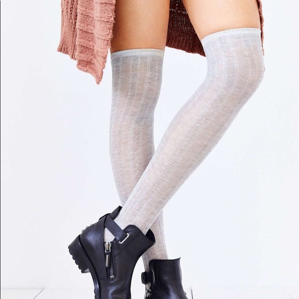 UO Web textured over the knee socks