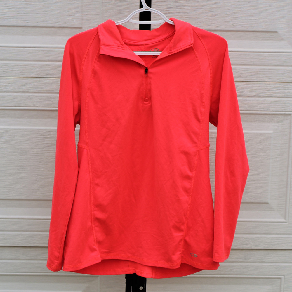 Bright Pink Champion Quarter Zip Athletic Jacket