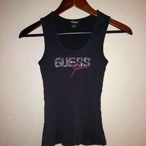 Guess tank top rhinestone bling