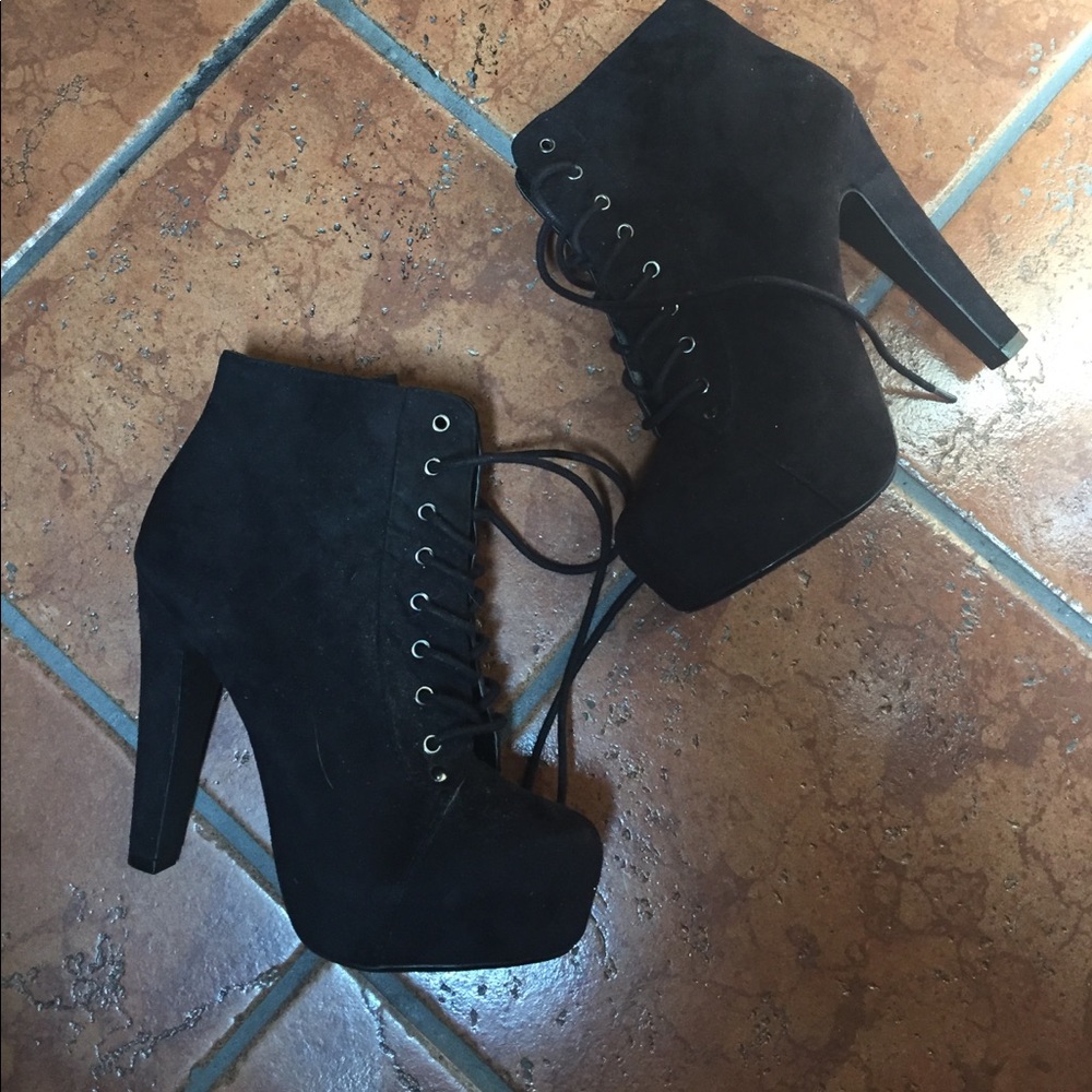 Jeffrey Campbell Inspired Lace Up Booties