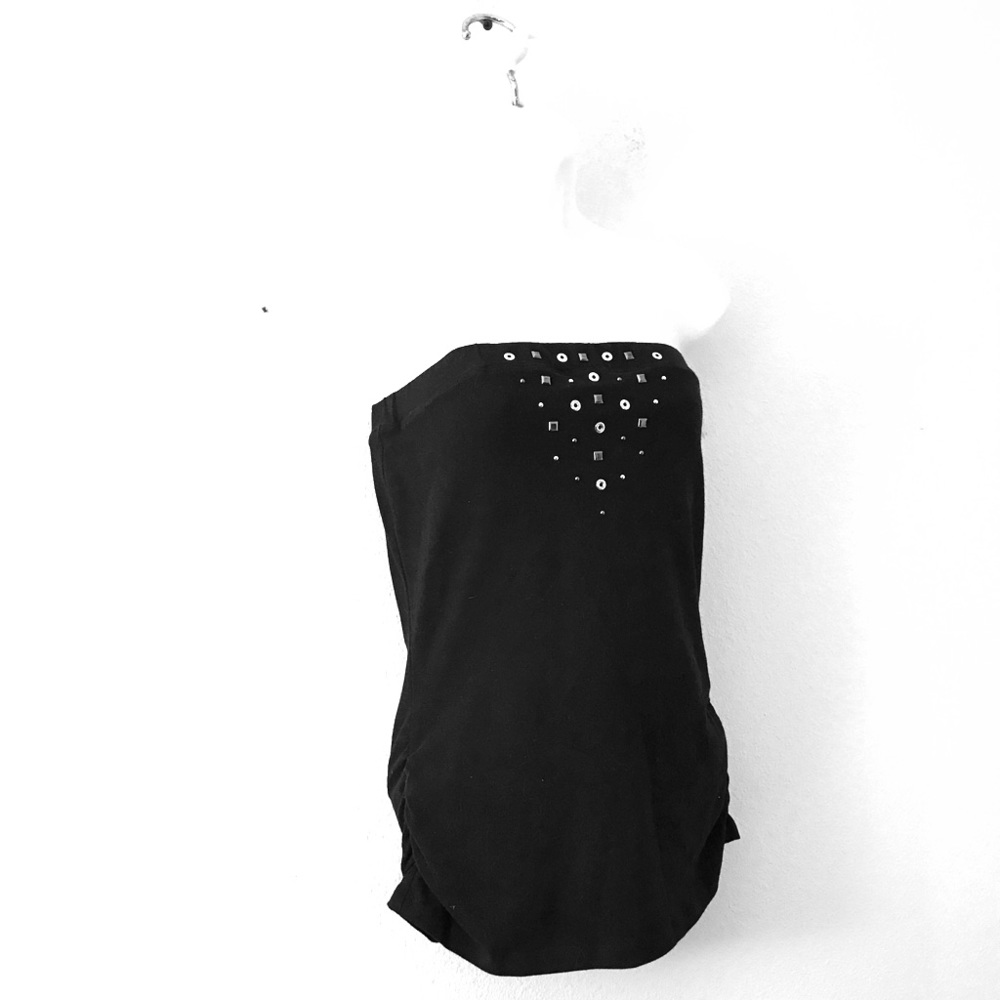 Bebe Sport Vintage Strapless Studded Top Size M