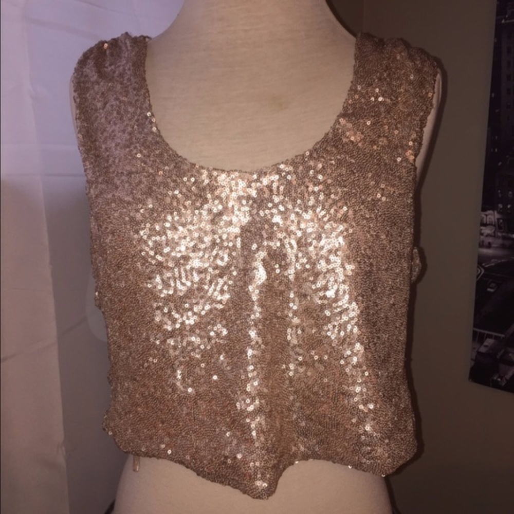 Finders Keepers Sequin Crop Top