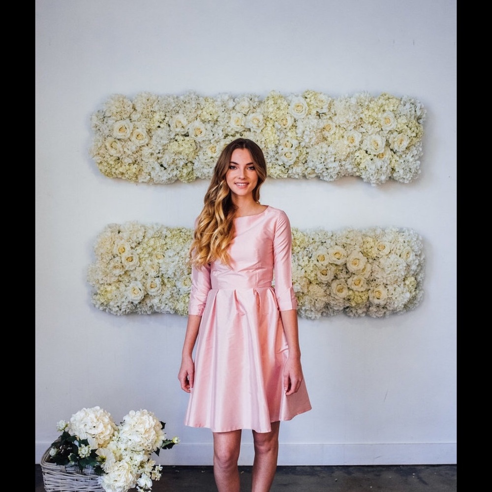 Shabby Apple Satin Pink Cocktail Dress