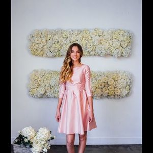 Shabby Apple Satin Pink Cocktail Dress