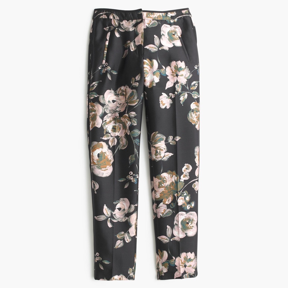 Black floral pants