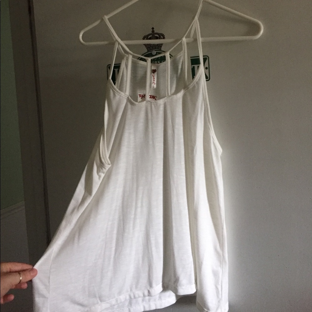 White strappy tank top