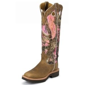Women's Justin Snake Boots / Leather / Pink / Tan