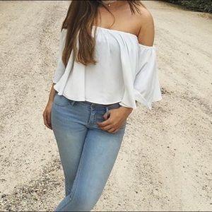 White off the shoulder blouse