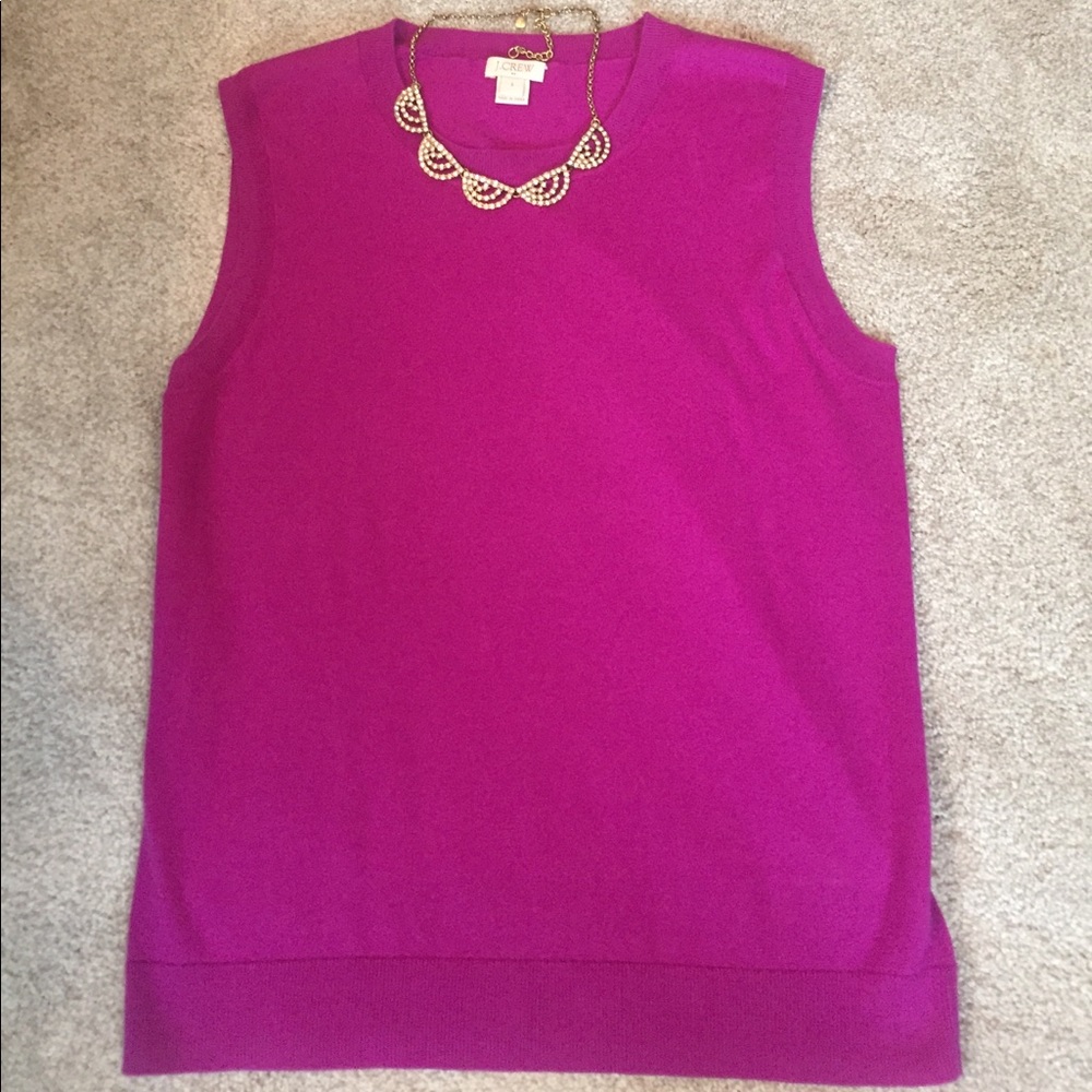 J. Crew Jackie shell magenta S
