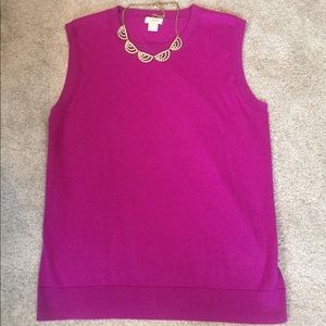 J. Crew Jackie shell magenta S