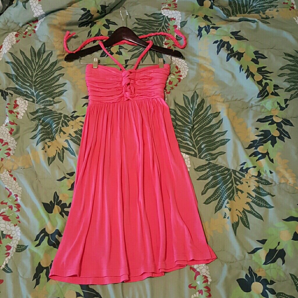 Coral Halter/Strapless Dress