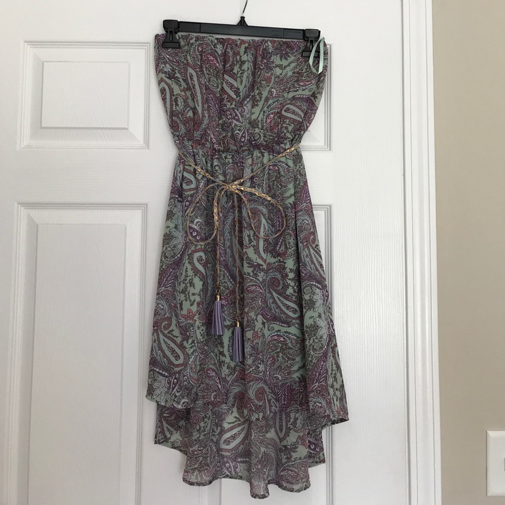 Strapless Dress with Belt