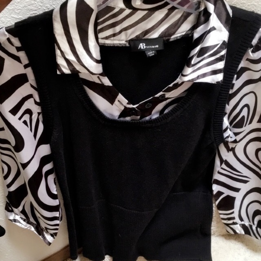 Black and White Dress Shirt