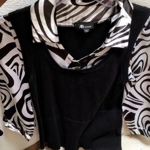 Black and White Dress Shirt