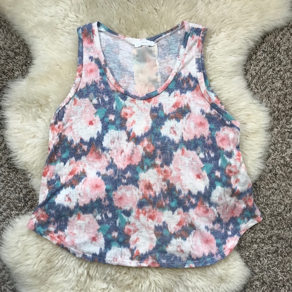 LUSH Floral Vintage Tank Top Bohemian SOFT Ryon - Picture 1 of 8