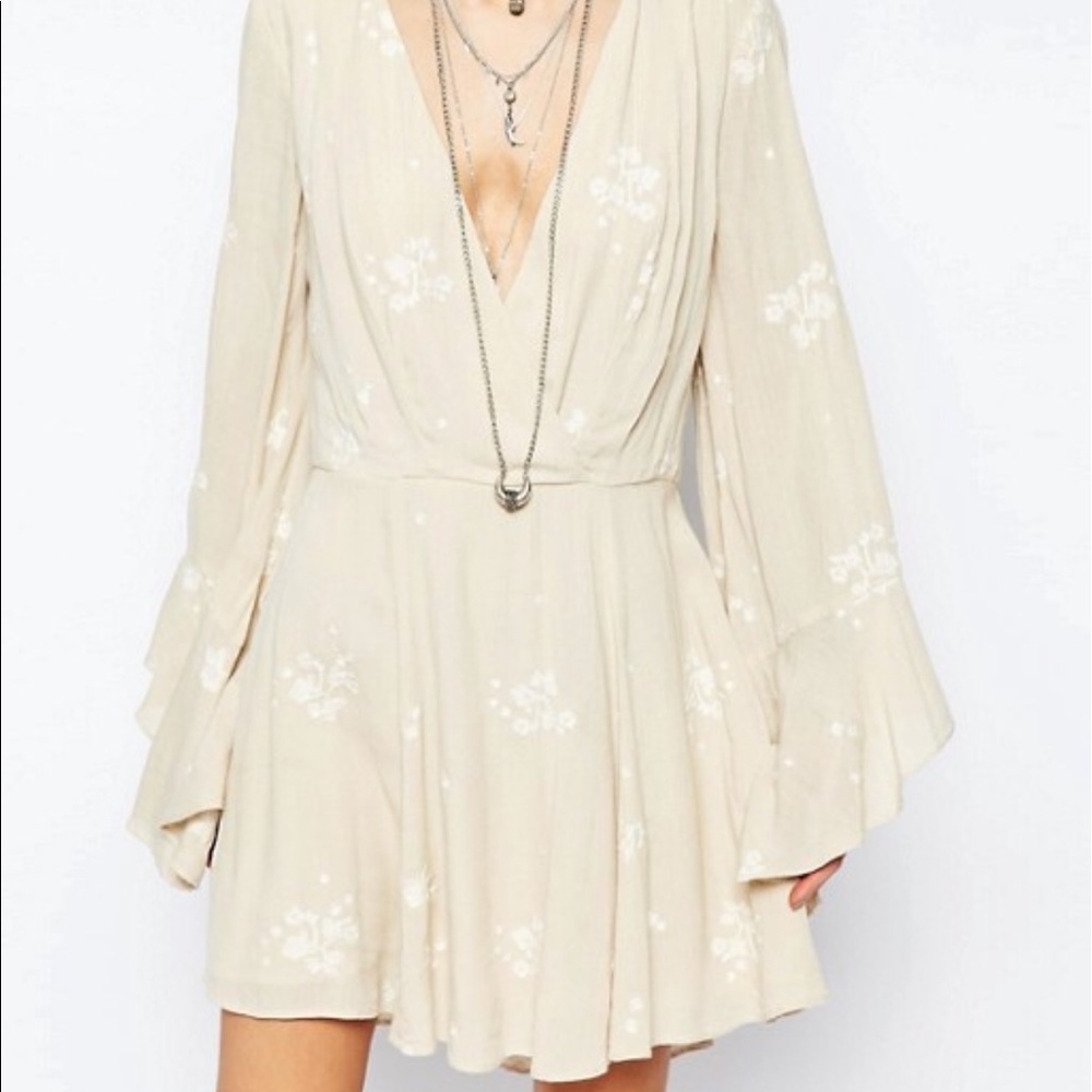 NWT: Free People Jasmine Dress in Almond