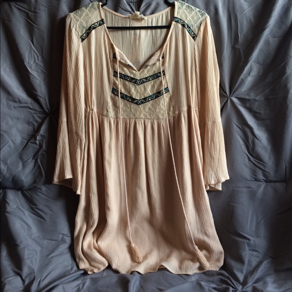 Nude colored short dress