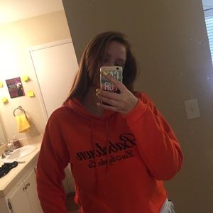 Cropped orange babetown hoodie