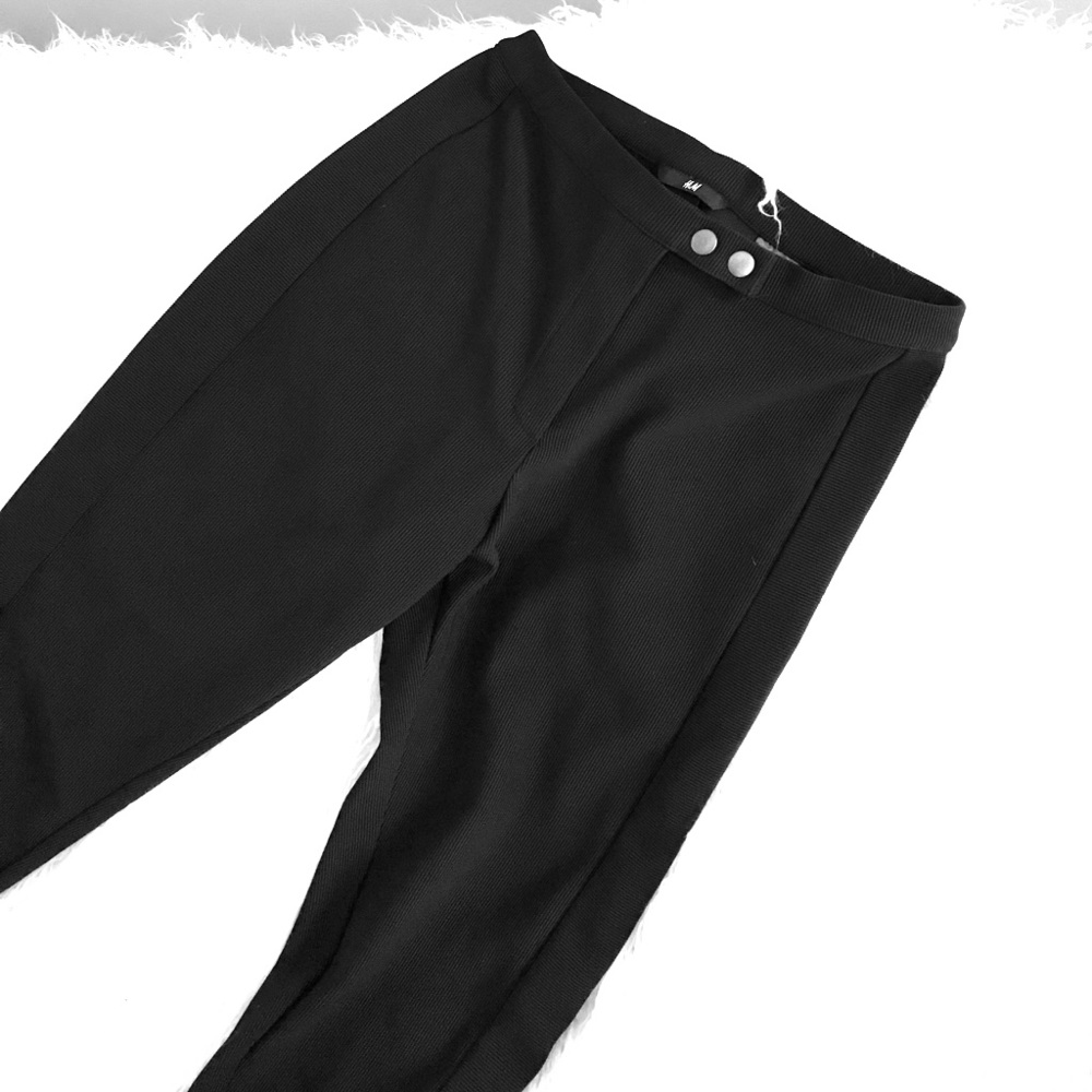 Black Ribbed leggings